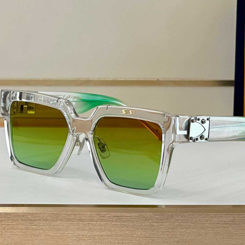 Classic millionaire Fashion Designer Square Frame Mirror Leg Dual Color Black Frame Blue Frame Transparent Frame