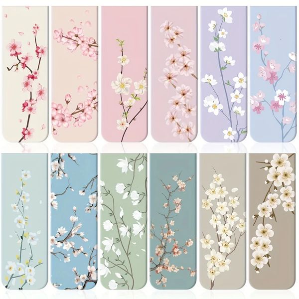 12pcs Magnetic Bookmarks For Women Flower Planner Bookmark Assorted Book Magnets Page Markers Clip 241018