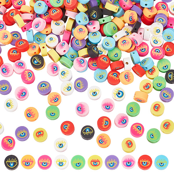 300Pcs 10 Colors Handmade Polymer Clay Beads