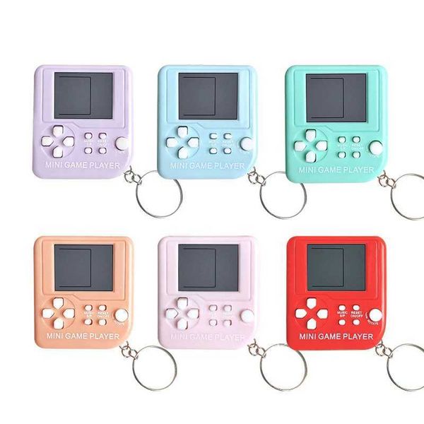 Mini Handheld Game Players hine Pocket Game Console Built-in 23 Games Use for Key Chain Ring Holder Kids Gift Z241029