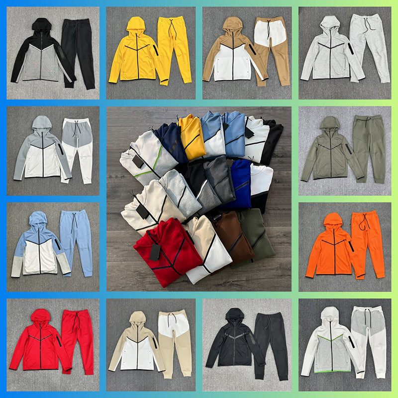 niki tech designer tracksuit men spring autumn nocta sportswear classic casual windrunner dirll style tech fleece jacket and joggers daily outfit as