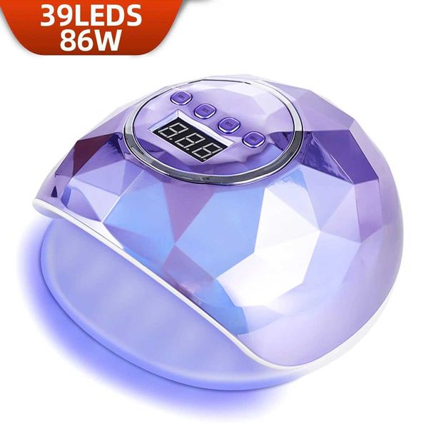 86W UV LED nail lamp nail dryer for curing gel polishing 39LED nail lamp with 4 timers professional gel curing lamp M241123