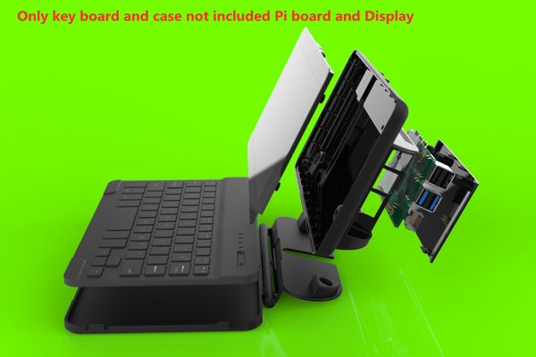 Raspberry Pi Offical touchscreen case bracket and Bluetooth Keyboard for Pi 4B and offical 7&quot; touch display