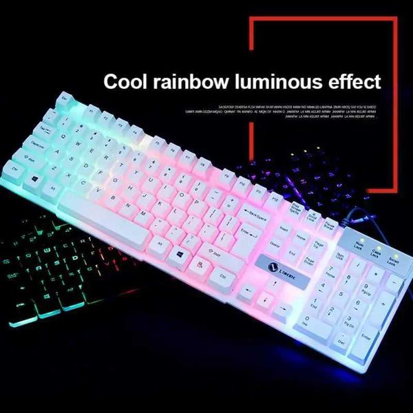 Keyboards Keyboard Mechanical Wired Gaming Colorful Backlit Mechanical Medium Board Single Keyboard Gamer Keyboard For PC Laptop S25210