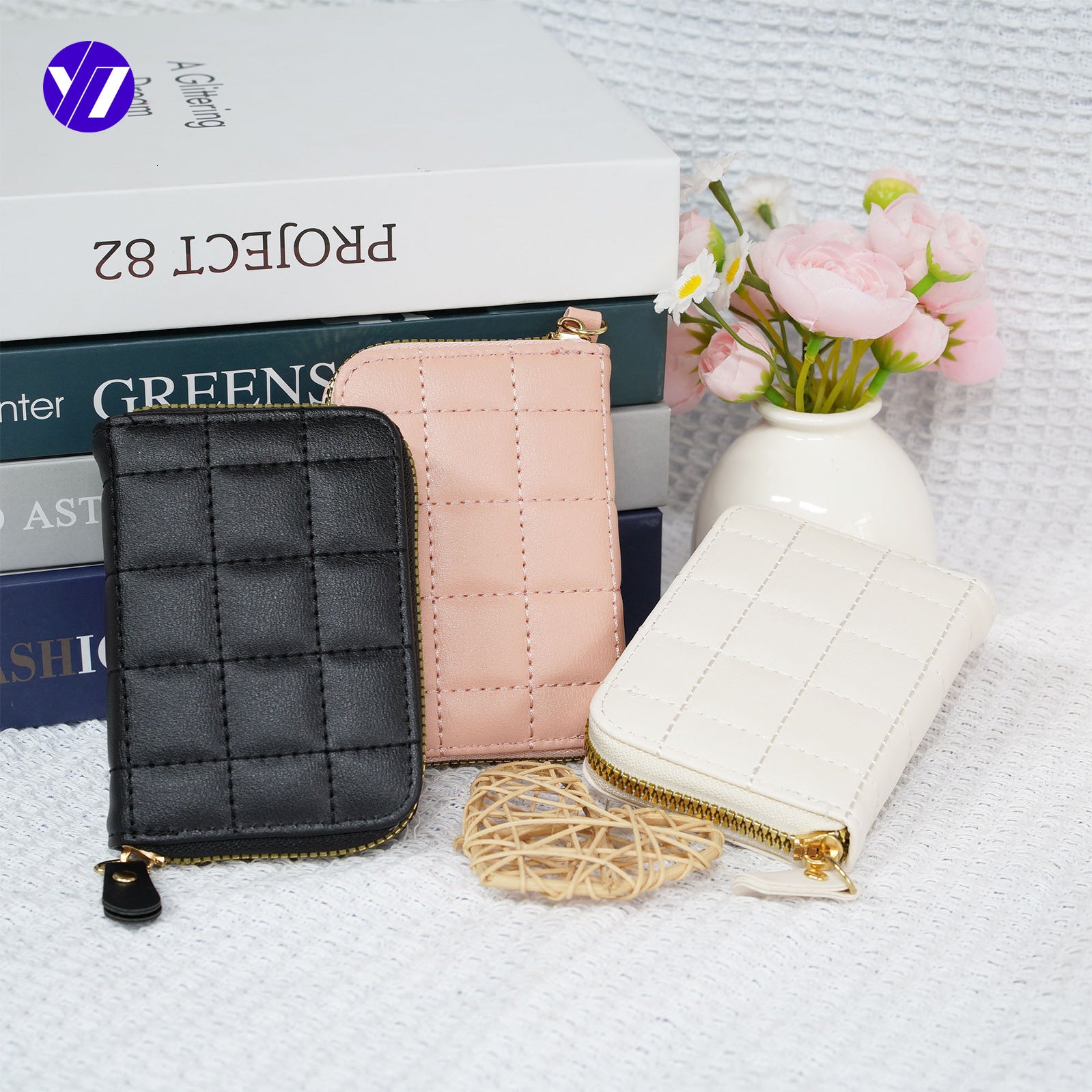 Designer Wallet Hot-selling Card Holder Plaid Multi-function Multi-card Slot Card Holder Compact Embroidered Style Luxury Bag Simple Mini Wallet Coi