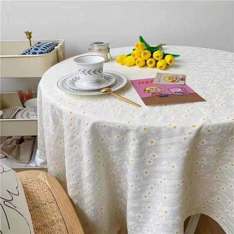 W211 Small fresh pastoral floral coffee table cloth tablecloth