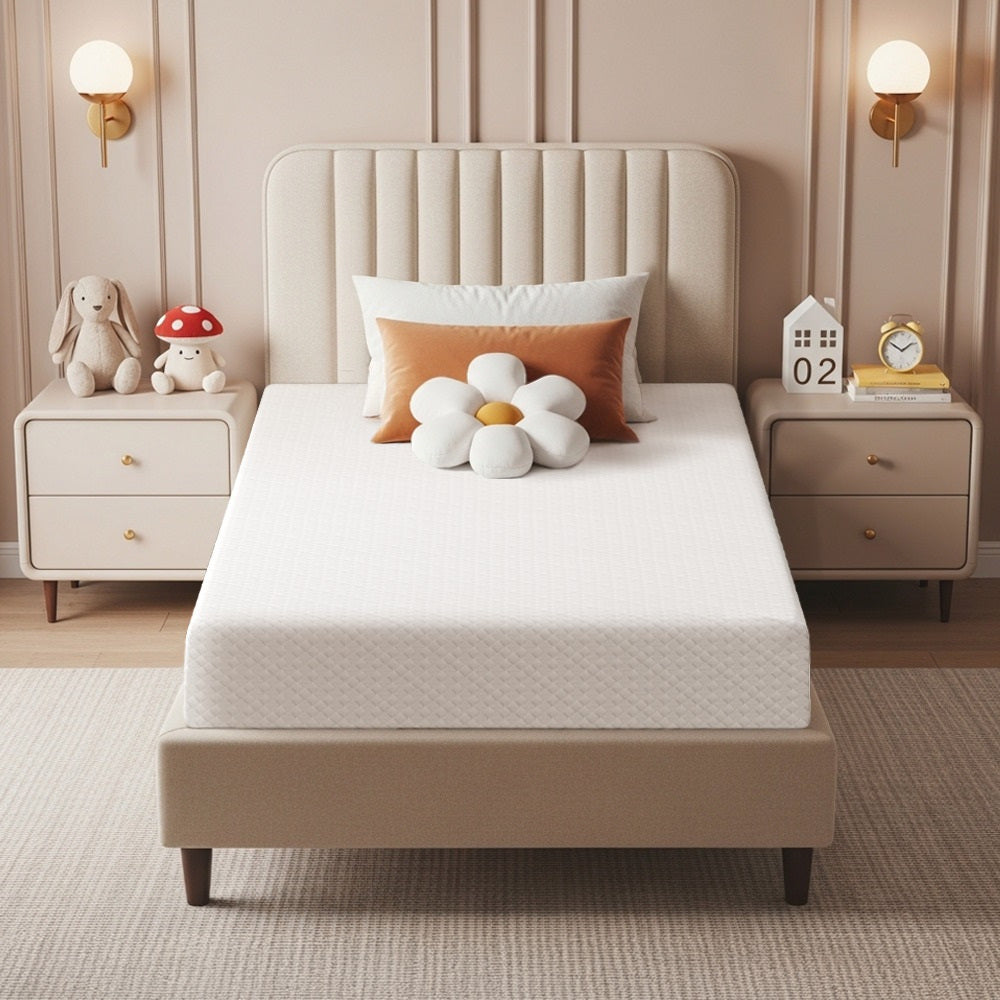 TEMU 8-10-12in Gel Memory Foam Mattress, Medium Firm Bed With Green & 3-layer Support For Dorm, , Bunk Bed, Furniture For Home, Halloween Gift