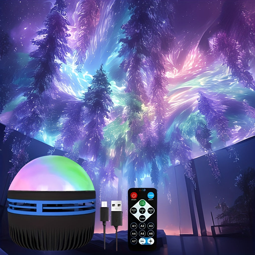 TEMU Northern Lights Projector, 14 Lighting Effects, Projector For Bedroom, Party, Meditation, Relaxation, Gaming Room, Home, Theater, Gift.with