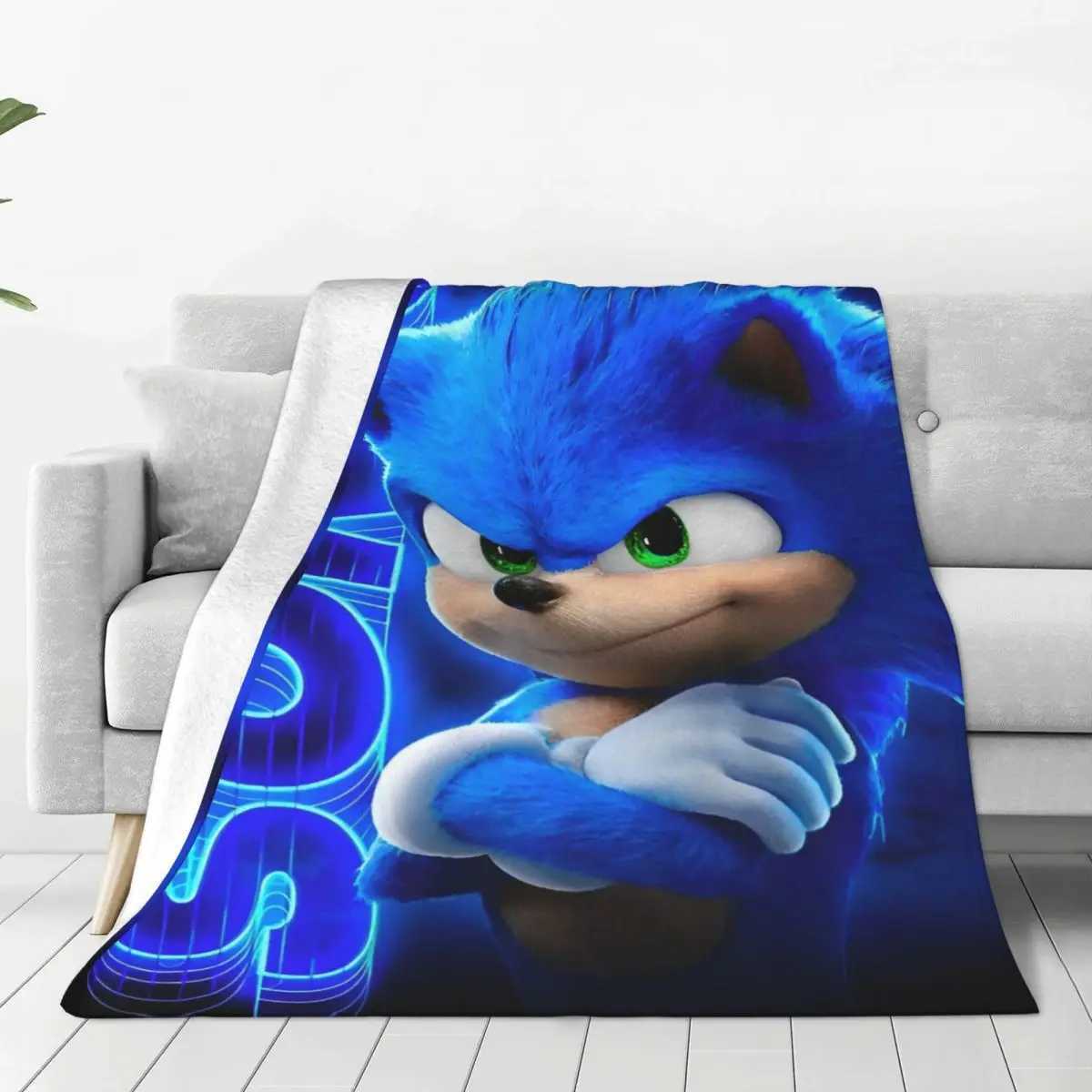 S-Sonics The H-Hedgehogs Velvet Throw Blankets Blanket for Bed Car Soft BedspreadXJ241111