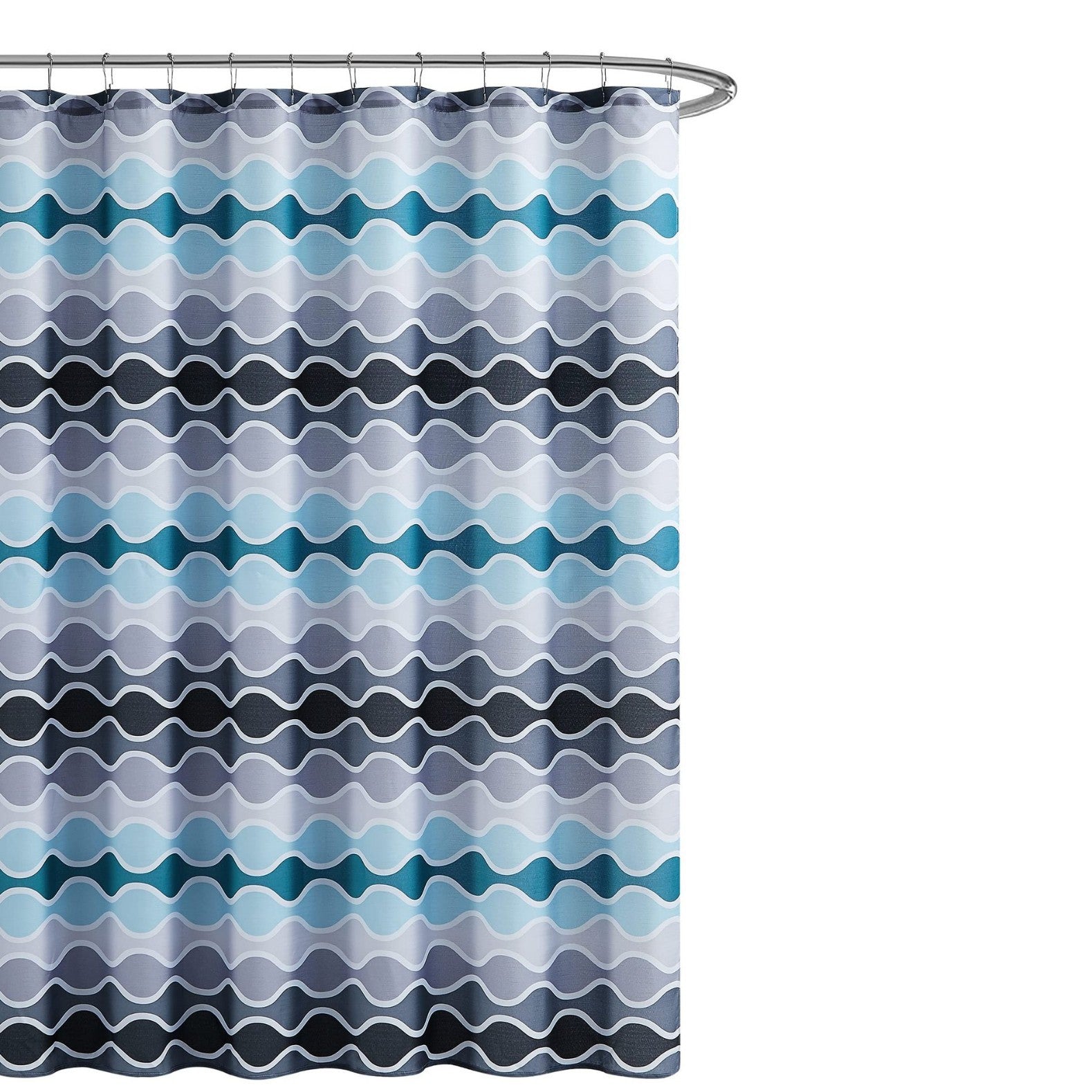 YL-36969 digital printed fabric shower curtain waterproof thick bathroom partition curtain with hook cross-border supply