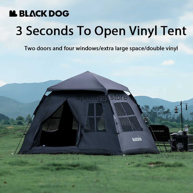 BLACKDOG Tent Outdoor Automatic Portable Quick Open Vinyl Sunscreen Camping Thickened Rainproof Camping Equipment Q250423