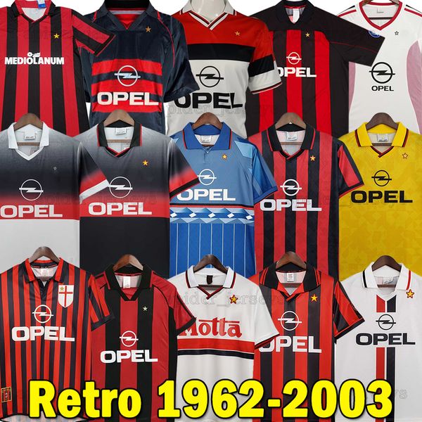 88 89 Retro shirts Gullit SOCCER JERSEYS 93 94 95 96 97 98 2000 02 03 AC Long sleeve Maldini Van Basten MILANes football KAKA Inzaghi Rivald