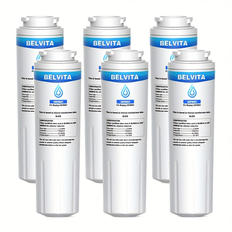 TEMU 6 Pack Belvita Compatible With 4396395, Edr4rxd1b, Maytag , Refrigerator Water Filter 4, Ukf8001p, Pur Ukf800, Puriclean Ii, 8171032, 469992,