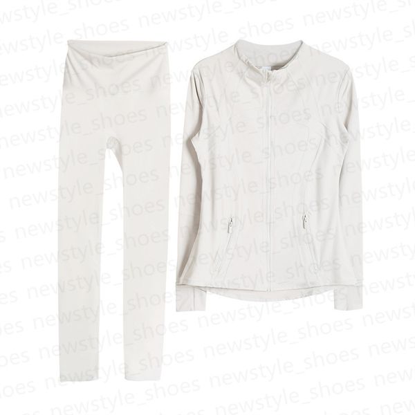 2pcs Yoga Set Gym set Jacket and leggings Women&#039;s Yoga Jacket Workout Elastic Waist leggings Fitness quick dry fitness Activewear Sweat