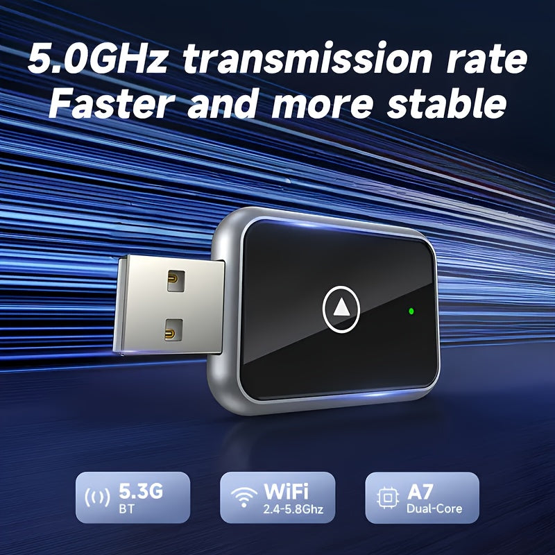 TEMU Adapter For Iphone - Usb-powered (no External Power) With Extension Cable, Usb-c-type-c & Usb-a, , No Delay, Compatible With Smartphones & Car