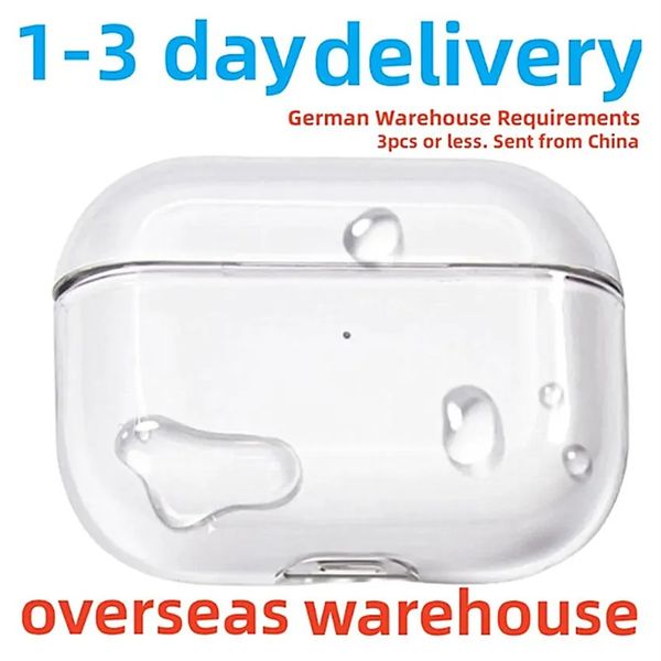 A1 USA Stock For AirPods 4 AirPods Pro 2 Earphones AirPod 3 2 Bluetooth Headphone Accessories Solid Silicone Cute Protective Case Apple Wire