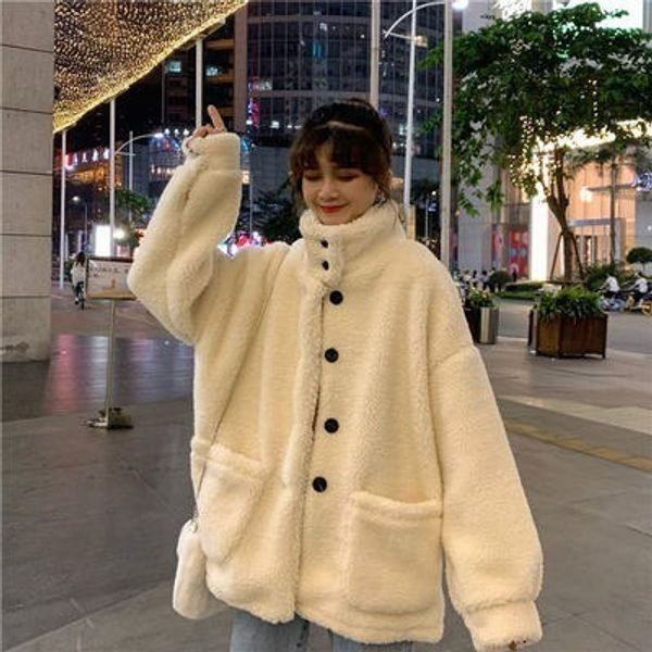 New Wool Coat for Women s Autumn Winter Versatile Student Loose Lamb Fleece Top Trendy Ins Outerwear ddmytoys