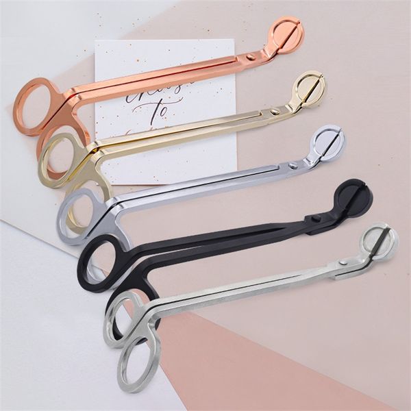 Stainless steel candle scissors gold candles extinguishing scissor Wick Trimmer Candle Snuffers T9I002432