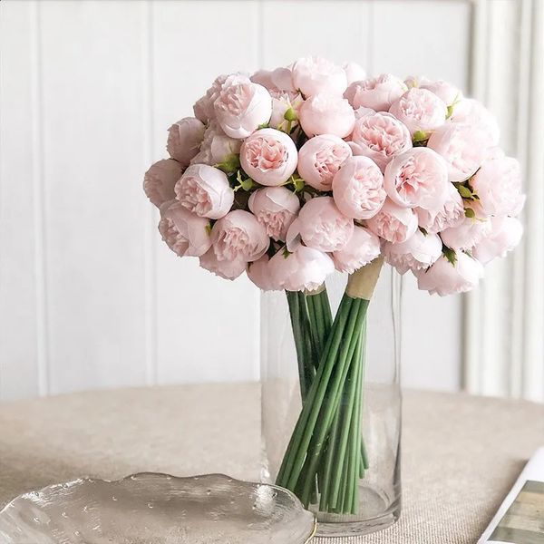 27 artificial peonies for home vase DIY decoration bridal rose bouquet flowers wedding center 240824