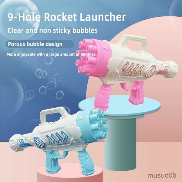 Sand Play Water Fun Mini Small Rocket Bubble Machine Stall Wholesale Bubble Gun Bubble Blowing Childrens Day Gift Toy