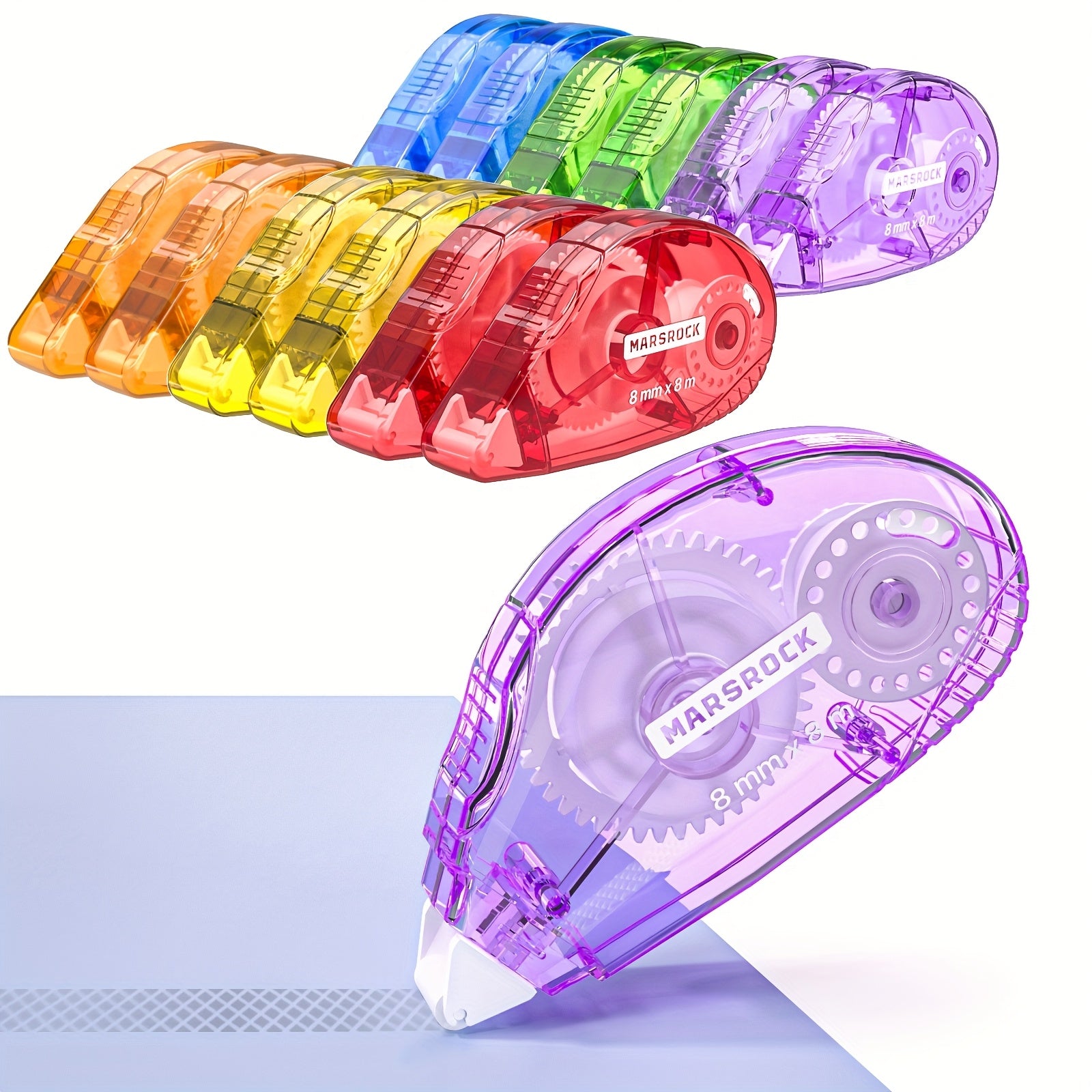 TEMU 12 Pack Double-sided Adhesive Dots Roller - Strong No-mess , 0.31 Inch X 26ft (3840 Dots) For Crafting, Scrapbooking, Gift Wrapping, Photo Tape,