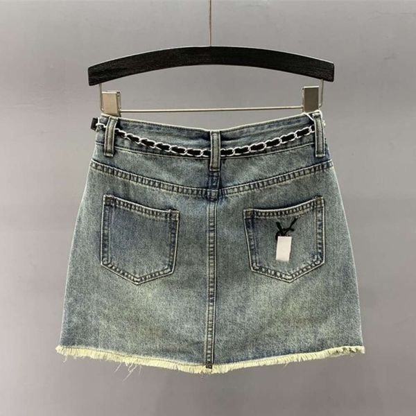 Summer Designer Skirt Short Skirts Women Fashion Letter Embroidery Graphic Skirts High Waist A-Line Anti-Skidding Wrap Short Skirt