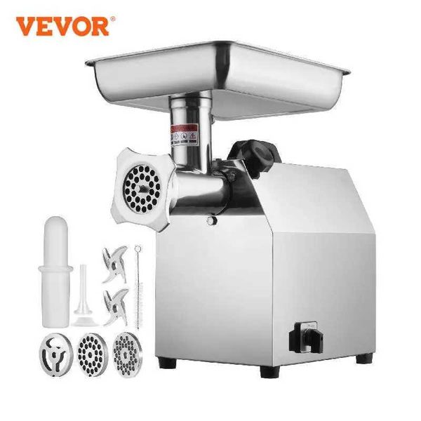 VEVOR Electric Meat Grinder Food Processors Sausage Maker Filler Mincer Stuffer Stainless Steel with 2 Blades for Home Kitchen B240803