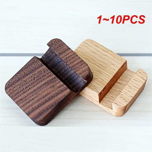 1~10PCS Wooden Desktop Phone Holder Universal Mobile Phone Holders Portable Mini Desk Holder For Phone Lazy Bracket ForM240725