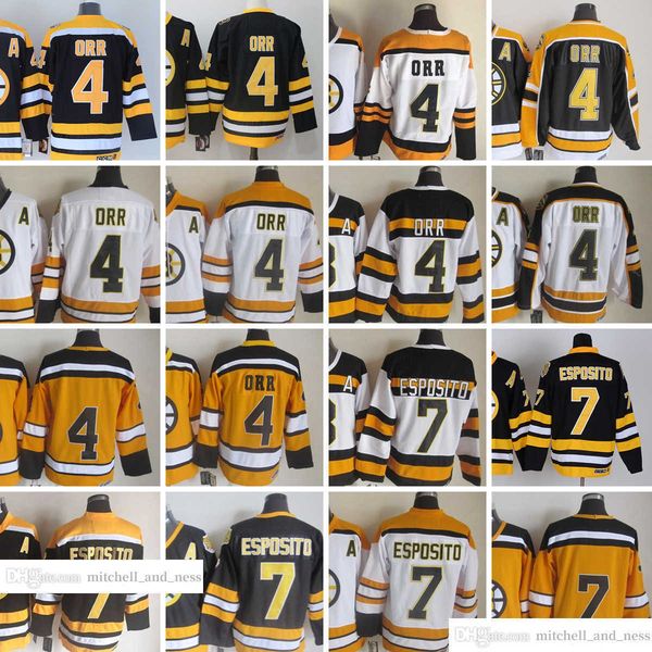 1924-1999 Movie Retro CCM Hockey Jersey Embroidery 4 Bobby Orr 7 Phil Esposito 21 Dean Portman Vintage Jerseys