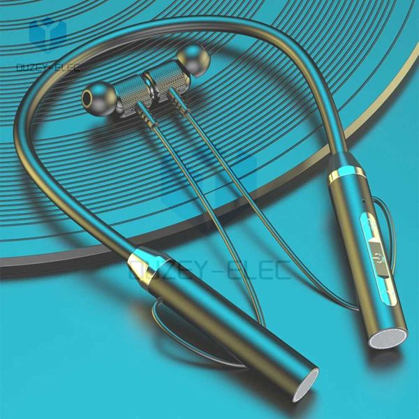 Neck Hanging Sport phone Wireless BT 5.0 Earphone Magnetic Bass In-ear with Stereo Microphone Noise Cancelling Music set Z241218