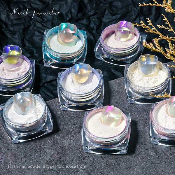 Muscle Holo Glitter Mirror Aurora Nail Art Chre Pigment DecorationT250121