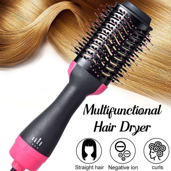 Curg Irons Air Brush Multi-Function Dryer Straightener Curler Comb One Step Professional Salon Hair Styler and Volumizer Ion Blow 230822