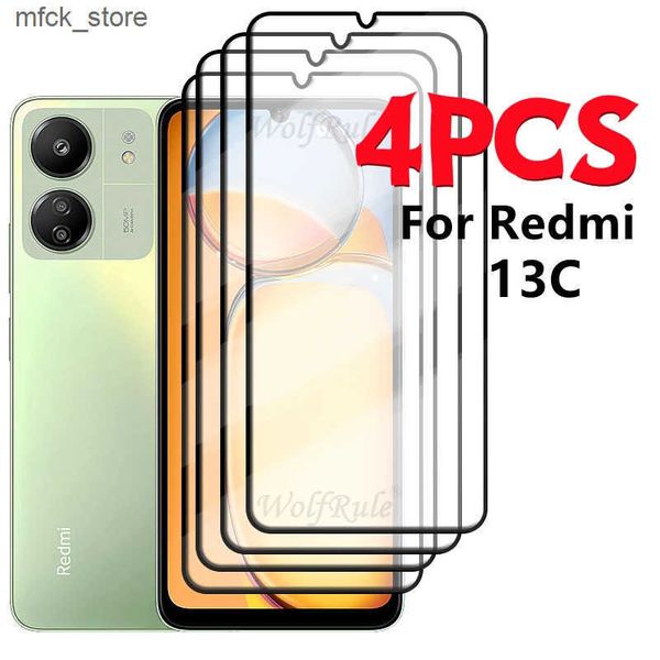 Cell Phone Protectors 4-3-2-1PCS Tempered Glass Protective Full Cover Glue HD 9H For Screen Protector 13C J241202