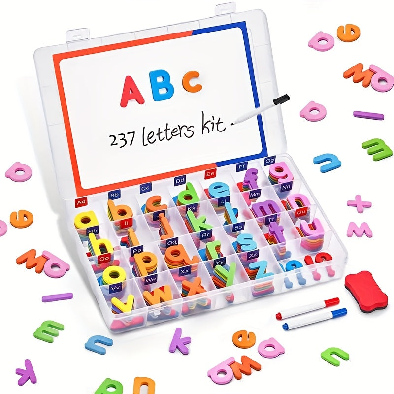 TEMU "the Best Easter Gift" 237 Magnetic Letters, Upper And Lower Case Foam Letters, Abc Refrigerator Stickers, Classroom Children Learning Spelling