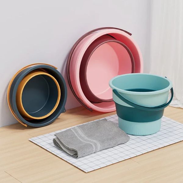 510L Silicone Fishing Bucket Promotion Folding Car Wash Outdoor Supplies Square Bathroom Kitchen Camping w240824
