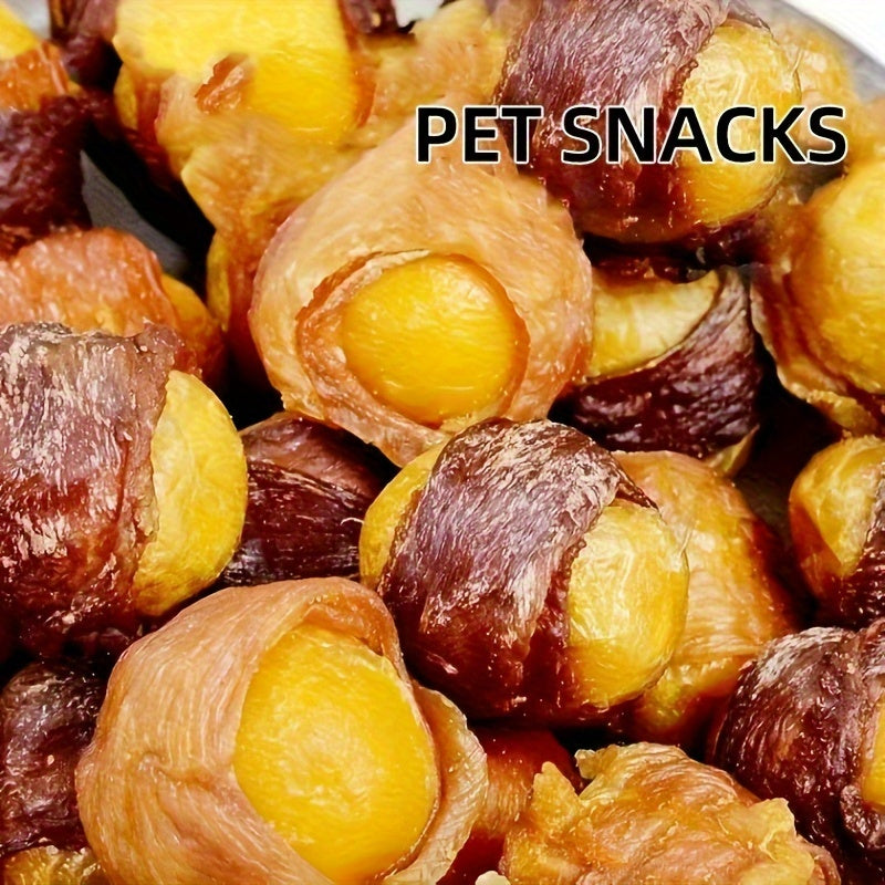 TEMU Treats - Chicken Duck Meat Egg Yolk Snacks For Shiny Hair & Tear , Soft Baked Protein-rich Pet Food, Natural Moisturizing Dog Treats In Bag