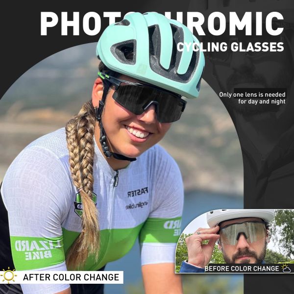 KAPVOE Woman Photochromic Sunglasses UV400 Bike Bicycle Glasses Men&#039;s Sports Cycling Eyewear Outdoor MTB Glasses Bike Goggles
