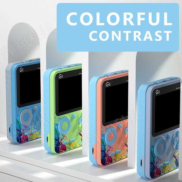 500 in 1 Games Mini Handheld Video Game Console Retro Portable 3.0-inch Sn LCD Kids Color Card Machine Two Roles GamepadC250212