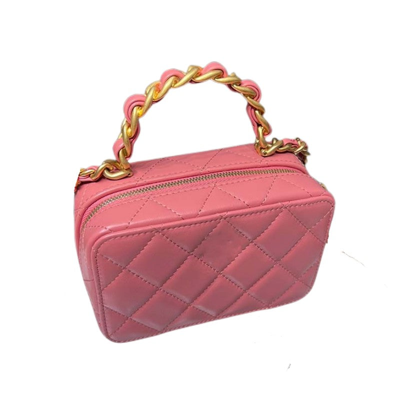 7A Designer bags Cosmetic bag handbag Classic Cross body Genuine bag leather Women Fashion Large capacity with small mirror Small fragrant wind Wide