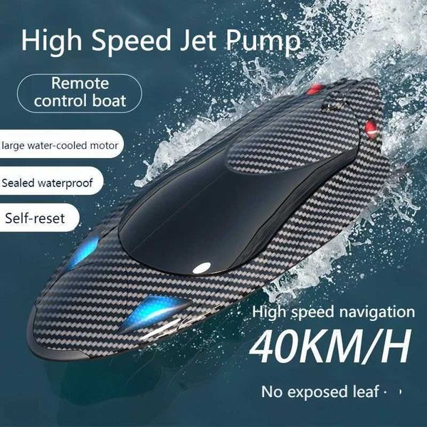 Fy011 New 2.4g Adult Children Electric Speedboat Racing Water Toy Boat High-speed Turbojet Remote Control Boat Christmas GiftY240810