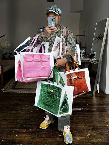 INS Blogger The Creative Grocery Baggu Bag Nylon Platinum Bag To Reshape The Same Fitness And Leisure Bag For Fashion Bloggers Reusable Bags