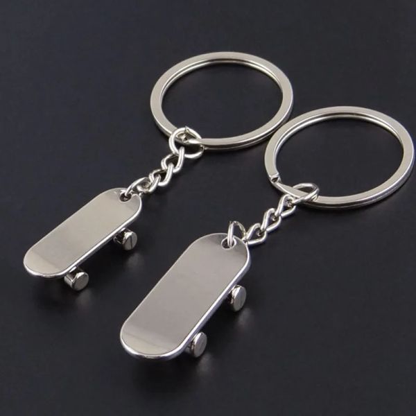 Creative Novelty Gift Skateboard Keychain Children Finger Toy Keychains Key Favor Cool Couple Sports Car Key Ring Big and Small ScootersZZ