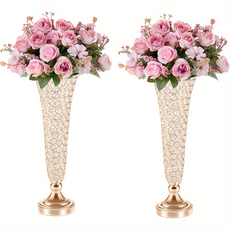 TEMU 2 Vases, Each 20 Tall, Are Used As Centerpieces For Dining Tables, Perfect For Anniversaries, Birthdays, And Decorations.