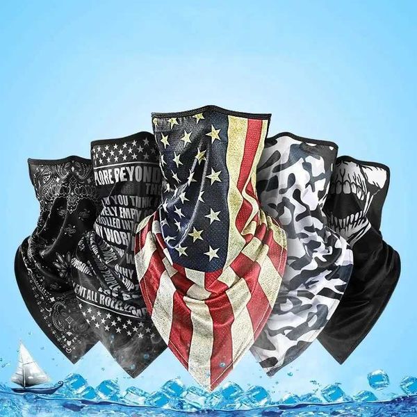 Balaclava Camouflage Motorcycle Face Ice Silk Mask Summer Anti-UV Running Riding Face Shield Sports Headwrap Moto AccessoriesXJ241122