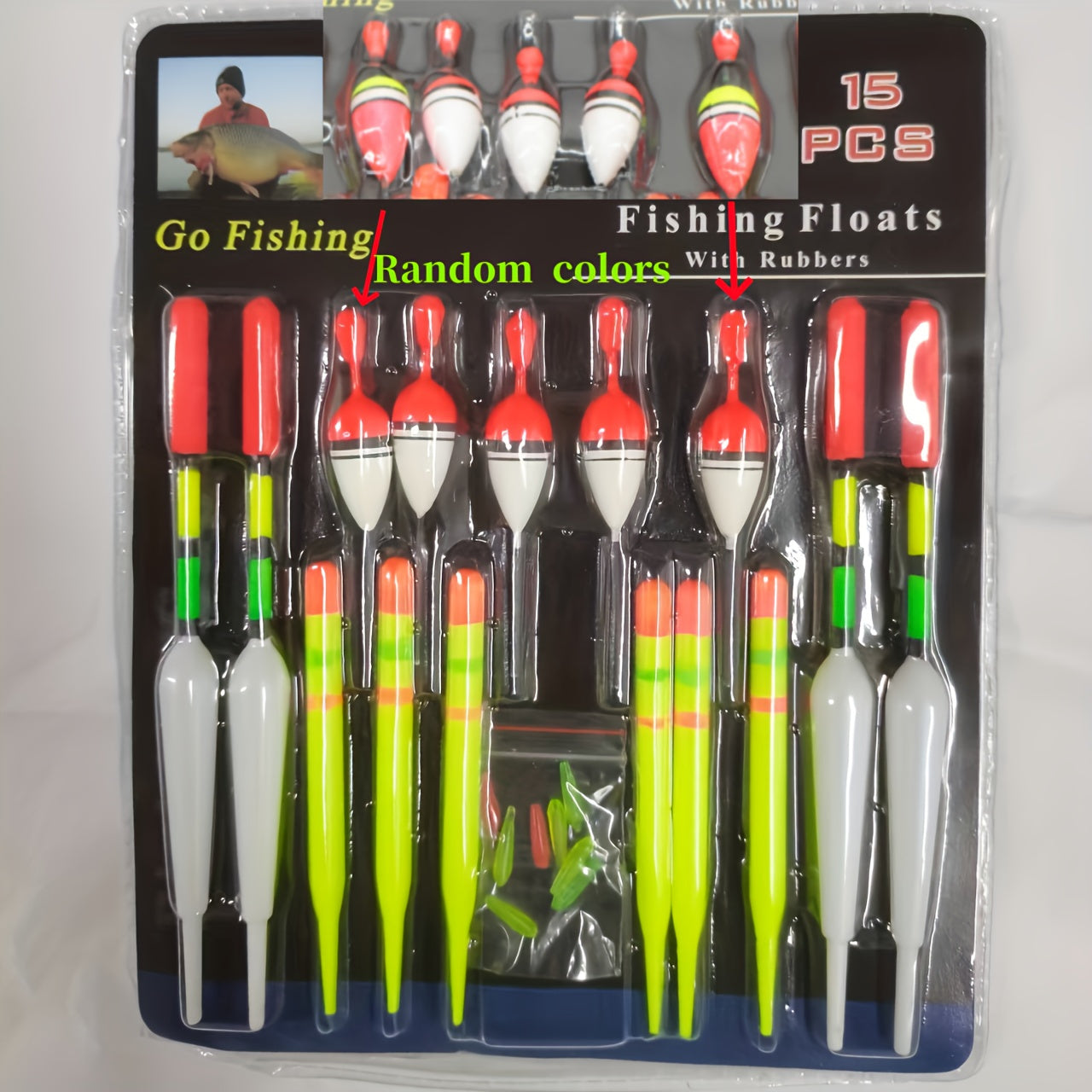 TEMU 15-50pcs, Durable Luminous Floats, Stable And Lightweight, Suitable For Drift Fishing, Fishing Enthusiasts - Family Travel Fishing Gear