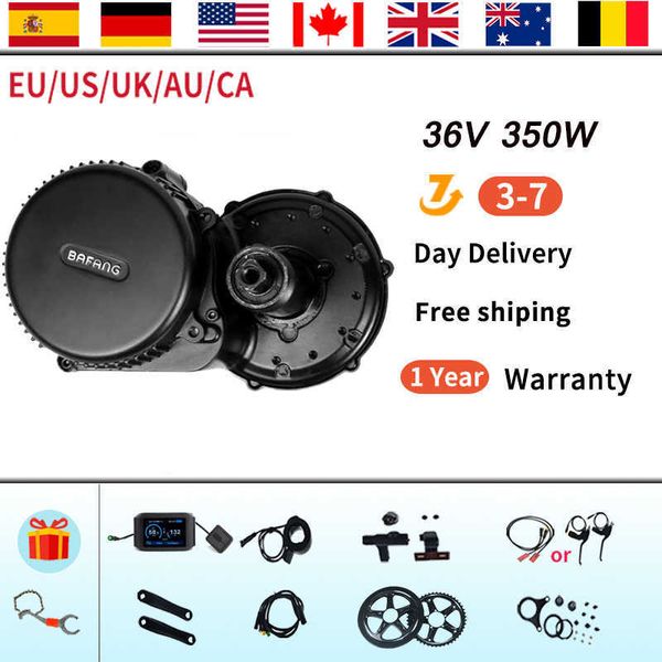 Bafang Mid Crank Drive Motor 36V350W 8Fun BBS01B BBS01 Bike Electric Conversion Kits Gear Central Bicycle Engine BBS01 eBike Kit