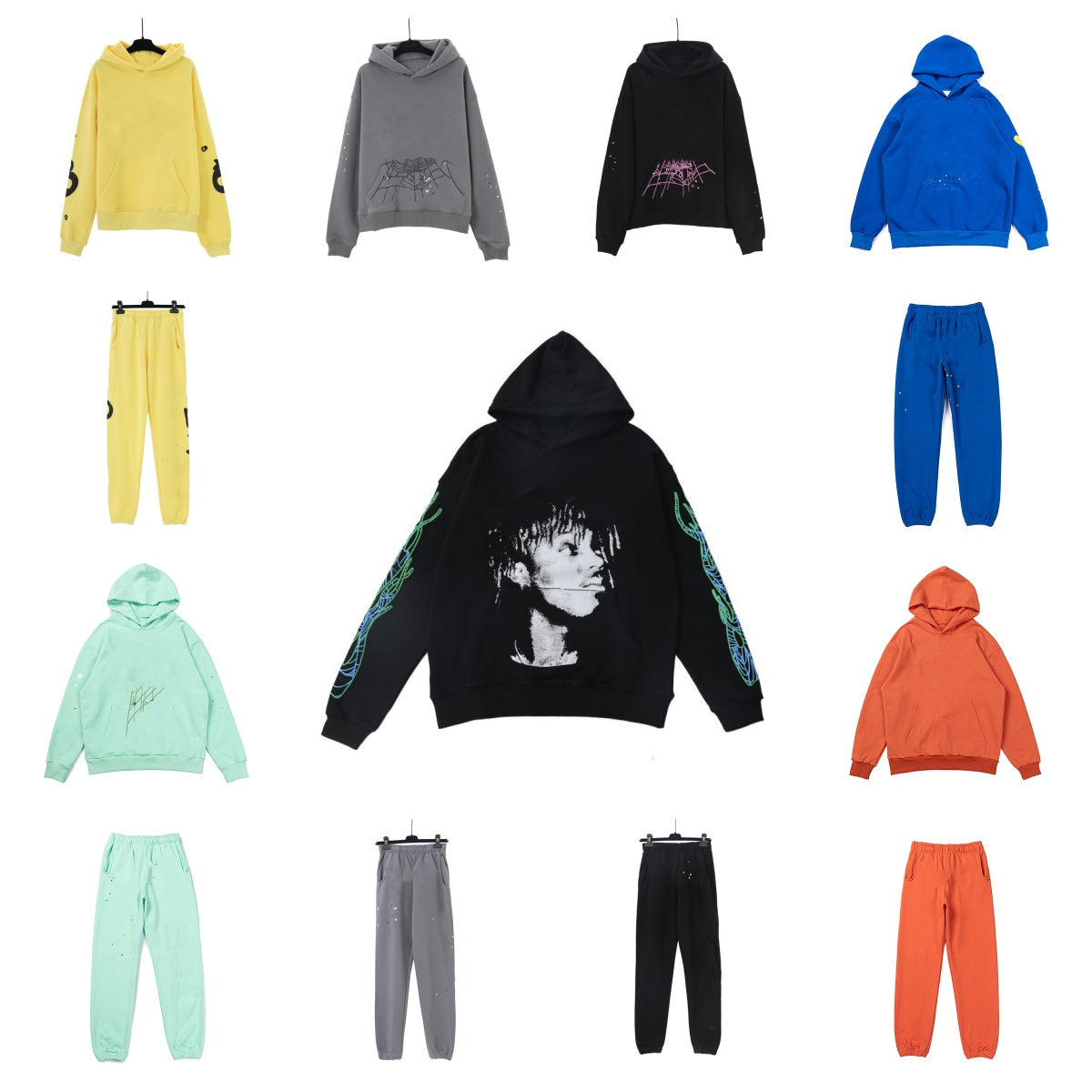 Designer Y2K Men Tracksuits Hoodie Pullover Foam Letter Casual Print Sweatpants For Mens Hip Hop Street Cotton Hoodies Hooded Sweatshirts Sport Pant