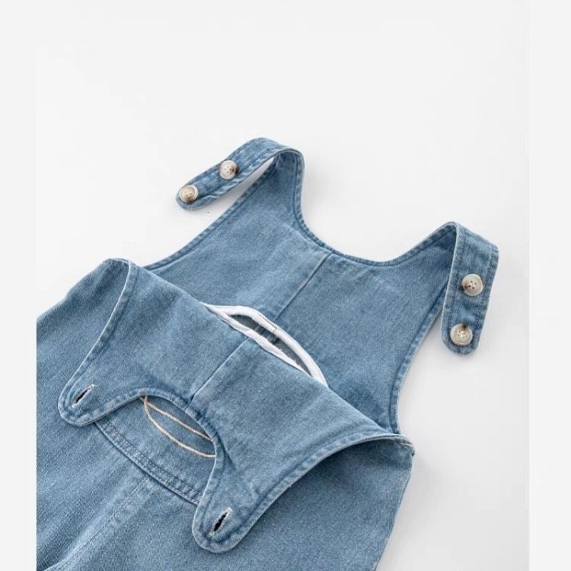 K524 Childrens Denim Overalls New Spring and Autumn Baby Jeans Boys Girls Jumpsuits Baby Pants Trendy Long Pants