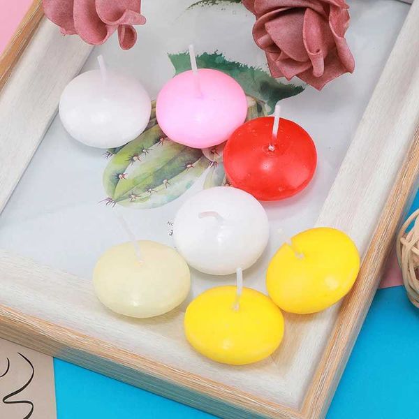 16Pcs Unscented Discs Candles Floating For Pool Party Wedding Home Bathtub Decor Supplies Candlelight Dinner Y240815