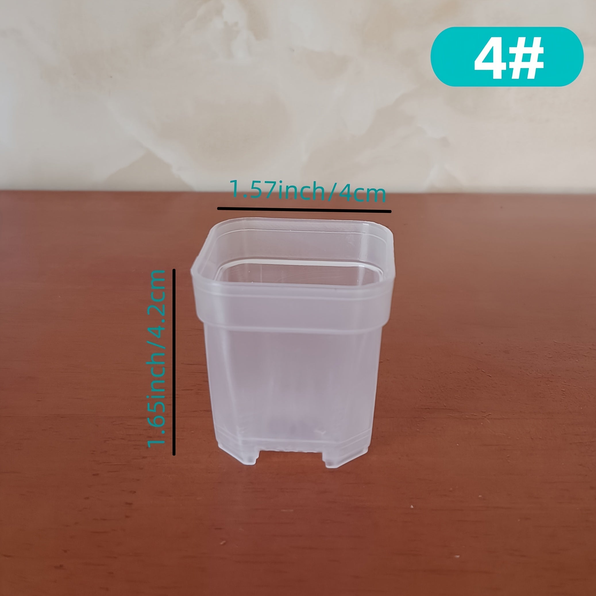 TEMU 20pcs, Mini 1.5-inch Seedling Pots, Plastic Square Planters, Suitable For Succulent Plants